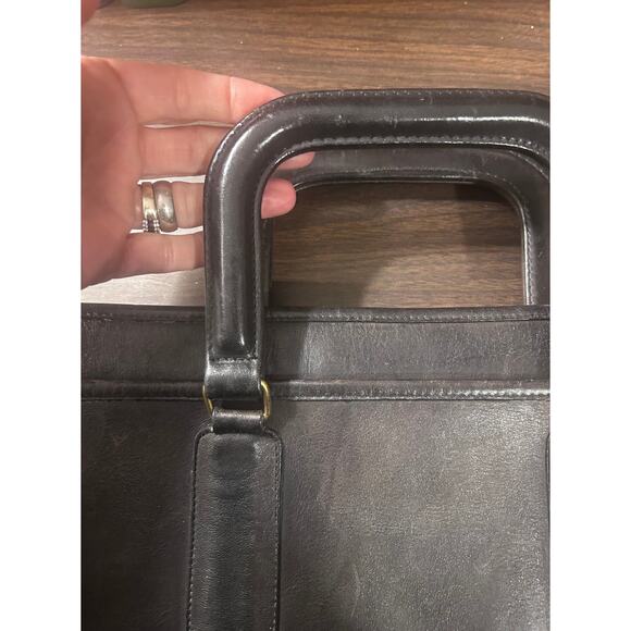 Vintage Coach Embassy Briefcase No. 018-0029 USA Made Black Glove Tanned Leather - Picture 2 of 12